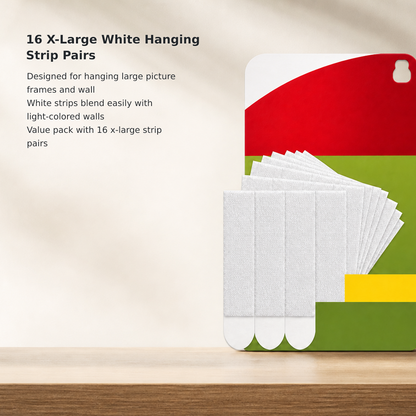 16 X-Large White Hanging Strip Pairs