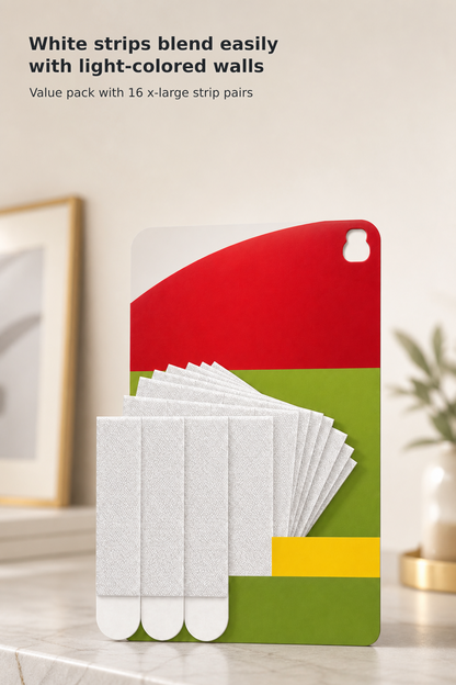 16 X-Large White Hanging Strip Pairs
