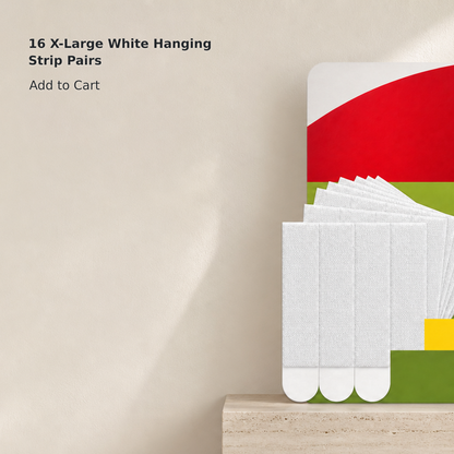 16 X-Large White Hanging Strip Pairs